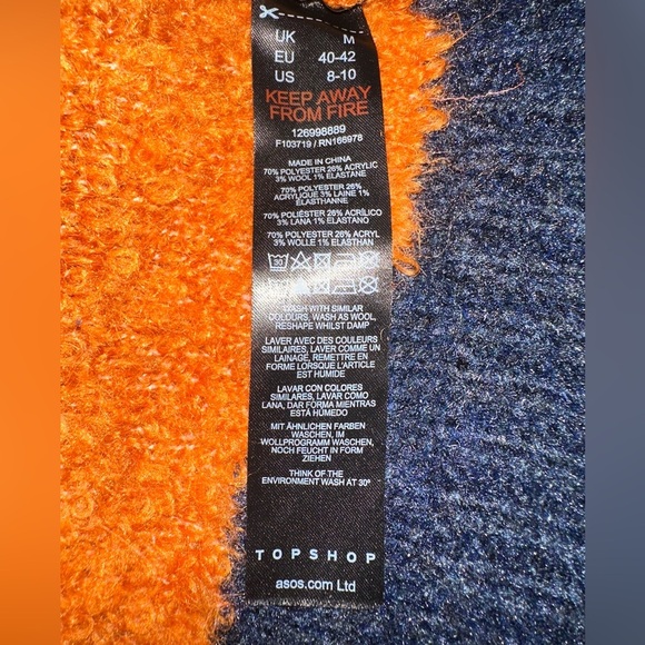 Topshop Stripe Boucle Sweater - size medium - Picture 8 of 8